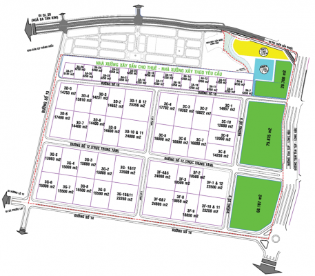 Cho thuê nhà xưởng xây theo yêu cầu tại KCN Long Hậu - Long An 1 map lhc